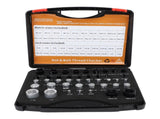 44PCS Nut and Bolt Thread Checker Aluminum High Accuracy Bolt Nut Identifier Gauge with Storage Box V1294-YM0710-3114230154011