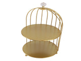 Bird Cage Cosmetic Organizer Gold Space Saving Iron Unique Multifunctional Birdcage Makeup Display V1294-YM0901-3112230083912