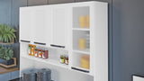 Free Standing White Flat Pack DIY Steel Kitchen Cupboard/Pantry with 8 Doors 2 Drawers - Florenca V1112-6000001768
