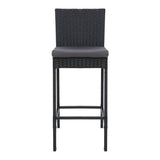 Gardeon 2-Piece Outdoor Bar Stools Dining Chair Bar Stools Rattan Furniture ODF-BAR-CHAIR-BK-2X