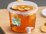 Refrigerator Drink Dispenser with Spigot - Cold Kettle Beverage Storage Container for Juices Iced V1366-AZ2-W-13043