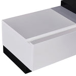 TV Cabinet with 2 Storage Drawers With High Glossy Assembled Entertainment Unit in Black & White V43-TVC-GND-B&W