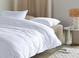 Bedding House Summer White Seersucker Cotton Quilt Cover Set King V442-HIN-QUILTCS-SUMMERSEERSUCKER-WHITE-KI