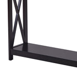 Sarantino Isla X-Frame Console Table - Black TBL-008-3JJ-BL