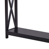 Sarantino Isla X-Frame Console Table - Black TBL-008-3JJ-BL