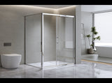 150mm Adjustable Single Door Corner Sliding Glass Shower Screen in Chrome V63-846551