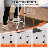 Step Stool 1-Step 150KG Capacity, 3 Adjustable Height with Handle Steel Step Ladder, Portable V952-JYTDGYBDFSFGRM69CV0