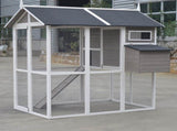 YES4PETS Grey XL Chicken Coop Rabbit Guinea Pig Hutch Ferret Hen Cat Bird House V278-CC336