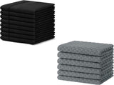 Homaxy 100% Cotton Dish Cloths, 8 Pack - 12 x 12 Inches, Waffle Weave Super Soft and Terry Kitchen V1258-DP02-F-151