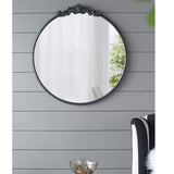 ROUND ORNATE METALLIC WALL MIRROR V742-82189