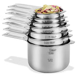 Measuring Cups Set,Stainless Steel Measuring Cup Set 7,18/8 Stainless Steel Measuring Cups for V1370-AZ4-08390