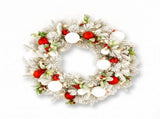 Christabelle 76cm Snowy Elegance Christmas Wreath Pre Lit Warm White LED Red Baubles Berries Fr 112_SENSE76