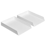 Rectangular Plastic Desk Organizer, Letter Tray,For use inside a drawer or cabinet or on a desk or V1366-AZ2-W-09217