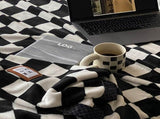 Simple Vintage Checkerboard Autumn Winter Warm Nap Throw Flannel Fleece Sofa Leisure V1294-YM0717-3117220191611