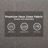 Sarantino 3 Seater Modular Faux Linen Fabric Sofa Bed Couch -Dark Grey SOFA-M2830-LNN-DGY