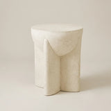Interior Ave - Zelda Sculptural Stone Side Table Sand Textured Accent V355-IA-ST-ZEL-SAN