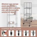 Modular Wire Storage Shelf 600 x 600 x 1800mm Steel Shelving V63-841241