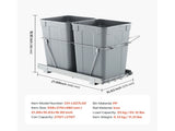 Pullout Trash Can for Kitchen Cabinets,Double Under Sink Garbage Recycling Bin, Under Mount V952-CFLJTDTHSST5OB5S2V0