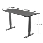 Fortia Sit To Stand Up Standing Desk, 140x60cm, 72-118cm Electric Height Adjustable, 70kg Load, V219-ADKSSTFOBKBK4A