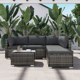 Ottoman-Style Outdoor Lounge Set in Grey V264-OTF-507S-541S-LGR