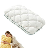 Mellow Sleep Pillow Puff, Pineapple Bun Fluffy Quilted Bed Pillow for Hot Sleepers, Cooling V1107-115-95843-WHT