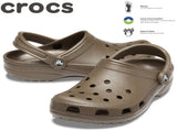 Crocs Classic Clogs Roomy Fit Sandal Clog Sandals Slides Waterproof - Chocolate V563-10001-002-M13W15