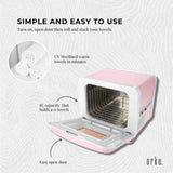 Orku 8L Pink Electric Towel Warmer UV Steriliser Cabinet Salon Heat Sanitiser V238-SUPDZ-31407410053200