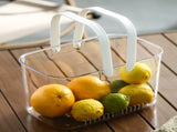 Clear Hand Basket Comfortable Handle Ventilation Holes Easy Access Versatile Fruit Storage Basket V1294-YM0521-3117230074511