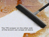 Push , Pet Carpet Dehairing Sweeper Scraping Hand Mop Rubber Cleaning Dog Hair Floor Brush, V1366-AZ2-W-22672
