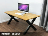 Set of 2 Steel Table Legs, 72cm Height 79cm Wide Dining Table Legs, Heavy Duty 7.9cm Square Box V952-ZT720X790MM000001V0