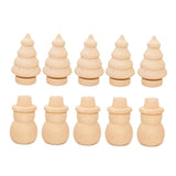 SWETRACE 20Pcs Diy Wooden Dolls Craft Mini Ornaments Light Yellow Snowman Figurines Miniature For V1189-LWWAL-20260327-03656