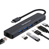 Simplecom CHN560 USB-C SuperSpeed 6-in-1 Multiport Adapter Docking Station V28-CHN560