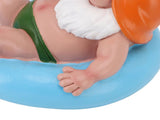 Pool Floater Gnome Statue Resin Pool Party Relaxing Funny Garden Floating Gnome Figurine for Outdoor V1294-YM0901-3111250053412