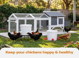 Giantz 20L X2 Chicken Feeder Waterer Set Automatic Poultry Dispenser Metal Stand FIK-FEEDER-ST-20L-WH