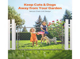 Chain Link Fence Gate, 183 x 122 cm, Adjustable Chain Link Fence Panel, Fit 67-183 cm x 183 cm V952-SWHYM7248INC0PSZBV0