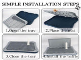 Dog Pee Pad Holder with Pee Pads, 20.1"x15.6"X1.4" Indoor Dog Potty Pad with Splash Guard for Puppy V1107-135-96921