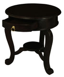 Round Cabriole Leg 1 Drawer Lamp Table V199-LT001RDCLC