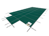 Pool Safety Cover Fits18x36ft Inground Safety Pool Cover Green Mesh with 4x8ft Center End Steps V952-YYCM18X36JZYTYCG1V0