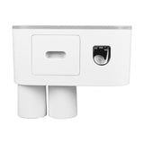 Toothbrush Holder Wall Mounted with 2 Cups Automatic Toothpaste Dispenser Multifunctional Toothbrush V1294-YM0901-3112230071811