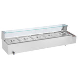 VEVOR Commercial Electric Food Warmer Countertop Buffet 5*8Qt with Glass Shield V952-SYSPBWQBLZK5C1L71V3