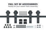 8FT Sliding Barn Door Hardware Closet Track Kit for Double Doors I Hanger V952-GCYMWJTJHS8FD5SVJV0