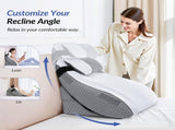 Adjustable Wedge Pillow Headboard Set for Sleeping & After Surgery, Ergonomic Reading Pillow for V1107-109-84056