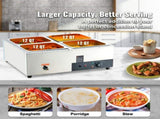 Commercial Electric Food Warmer Countertop Buffet 4*12 Qt Pan Bain Marie V952-BW4412QT1200W2SZRV3