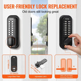 Mechanical Keyless Entry Door Lock, 14 Digit Keypad, Water-proof Zinc Alloy, Outdoor Gate Door Locks V952-JXMMSBMAZSZMEOO20V0