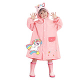 Kids Raincoat Waterproof Cute Pattern Lightweight Portable Children Hooded Rainwear for Girl Boy V1294-YM0901-3117230346611