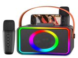 Mini Karaoke Machine Portable Bluetooth Speaker with 2 Wireless Mic V1263-JX-6961