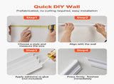 Wall Molding 3 Pack, Wainscoting Panels Kit with Dual-Line Wide & Narrow Profile, Lightweight V952-QMSTJBYXWS319E0MN001V0
