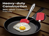 Gourmet Easy 5pcs Silicone Spatula Set, Heat Resistant with Stainless Steel Handle V1376-UTEN5RED