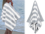 Large Oversized Beach Towel - Big Size Cotton 35 x 70 Inch Striped Pool Towel, Large Cabana Soft V1189-LWWAL-20260401-05587
