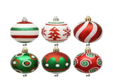 30Pcs Ball Ornaments, Red and Green Ornaments, Tree Decorations, 2.4in V1192-AZ-W-20974